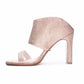 42 Gold - Women's Scaly Metallic Slide With Ankle Cuff