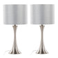 Lenuxe 24" Contemporary Metal Table Lamp Set