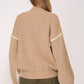 Blu Pepper - Two Tone Exposed Seam Sweater