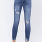 Judy Blue - Women's High Rise Destroyed Hem Skinny Denim Jeans