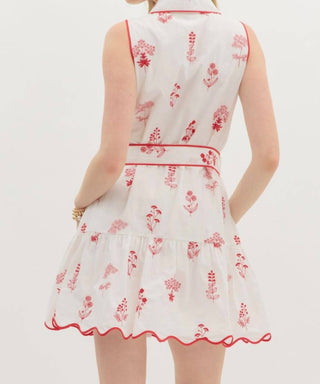 Entro - Flora Scallop Hem Mini Dress