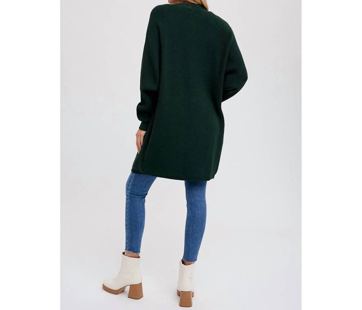 Bluivy - Batwing Sleeve Open Cardigan