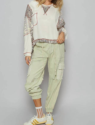 Pol - Floral Contrast Top