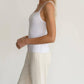 Donni. - Pointelle Square Neck Tank Top