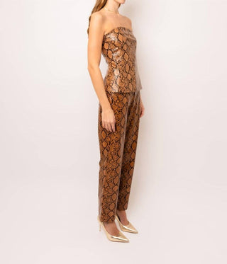 Amylynn - Snakeskin Vegan Leather Pants
