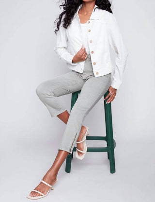 Charlie B - Button Front Linen Jacket