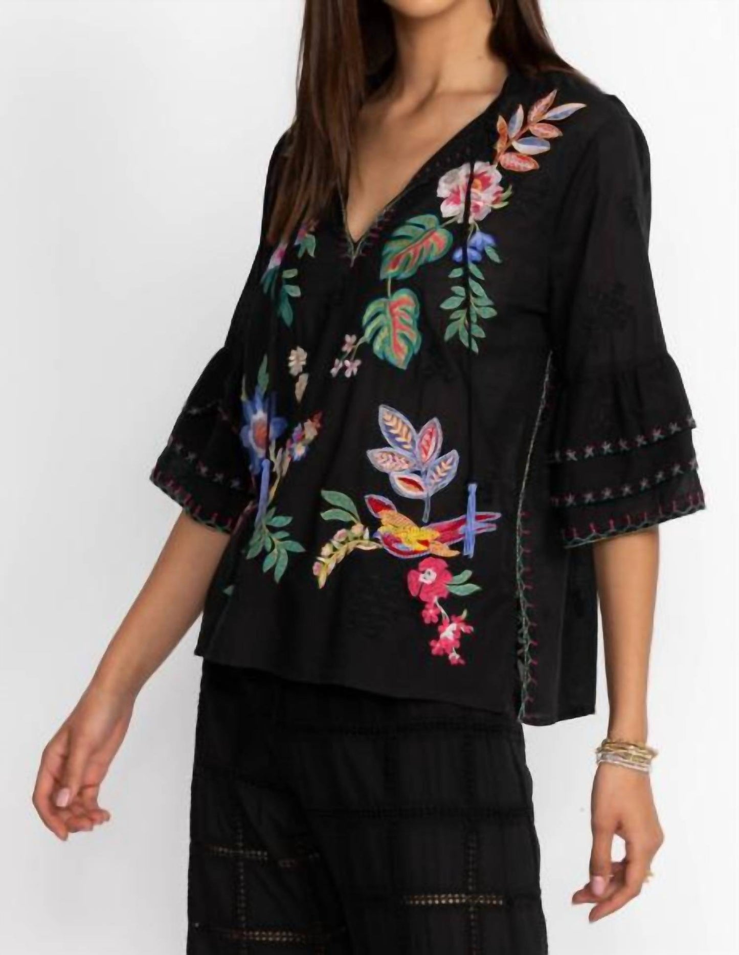 Johnny Was - Jeanette Ruffle Sleeve Blouse