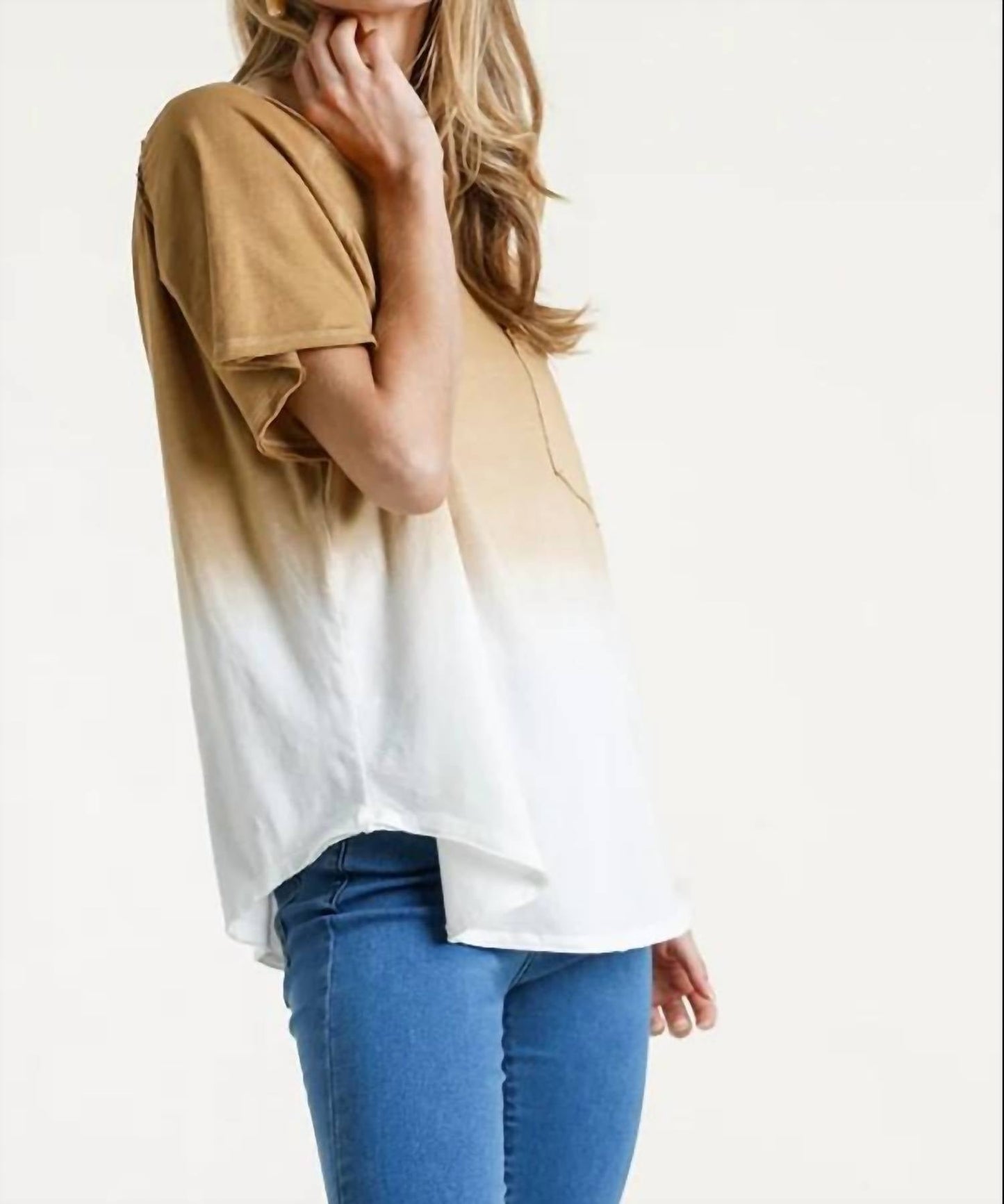 Umgee - Dip Dye Raw Edged Top