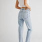 Free People - Pacifica Straight Leg Bleach Acid Wash Jeans