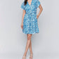 Charlie B - Linen Blend Short Sleeve Button-front Dress