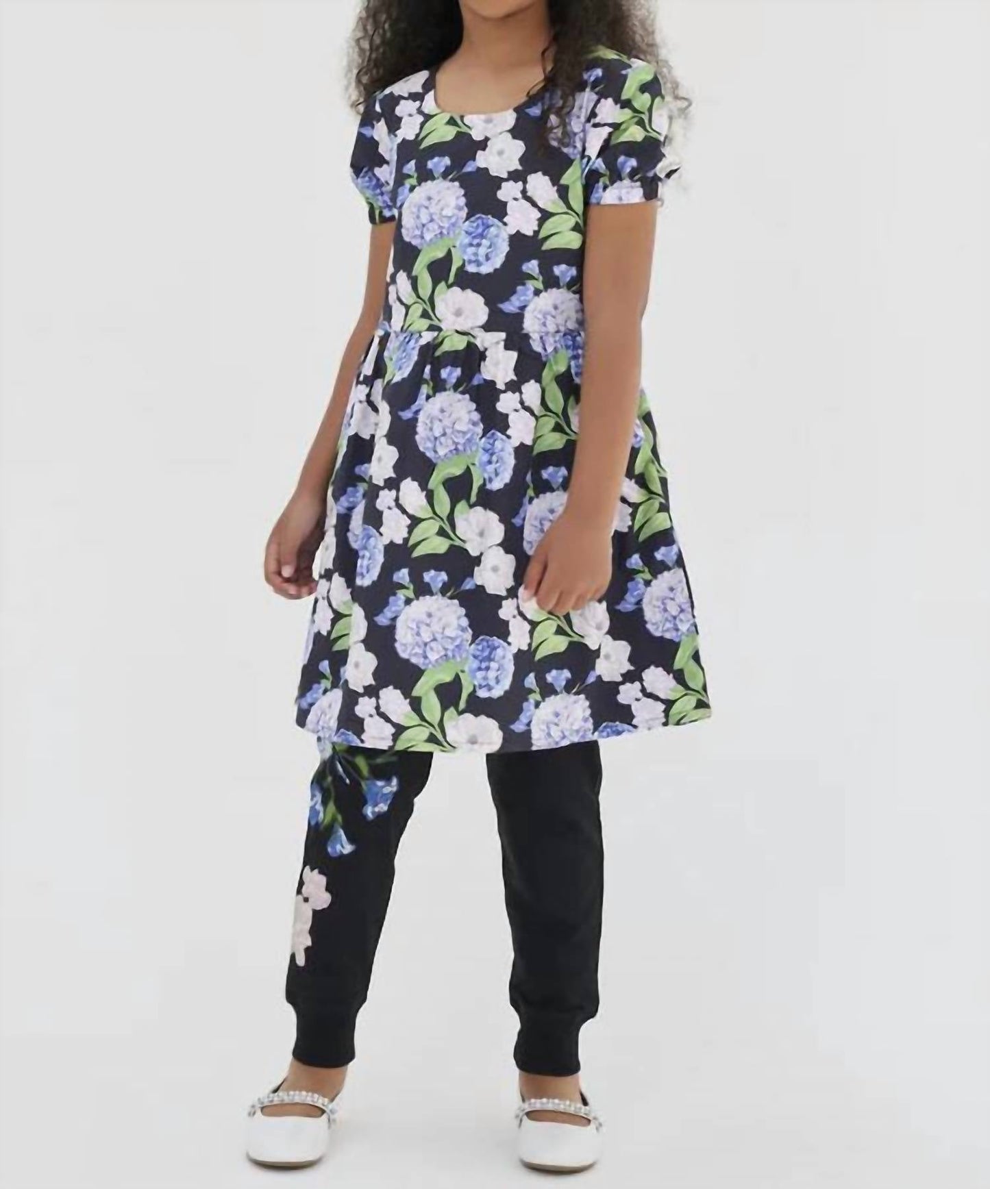 Sasha+Z - Hydrangea Printed Poplin Dress