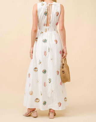 Blue B - Seashell Embroidered Maxi Dress
