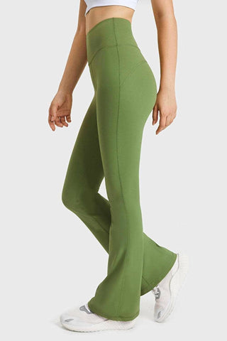 Trendsi - Flare Yoga Pants With Elastic Waist Pants