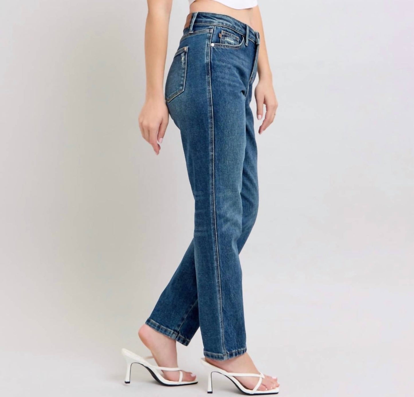 Judy Blue - High Waist Rigid Magic Non-destroy Straight Leg Jeans