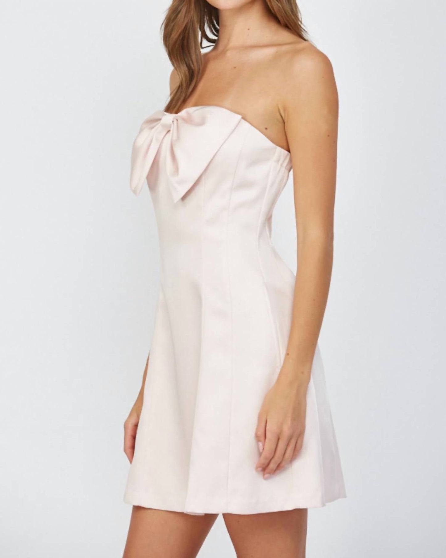 Fate - Bow Strapless Mini Dress