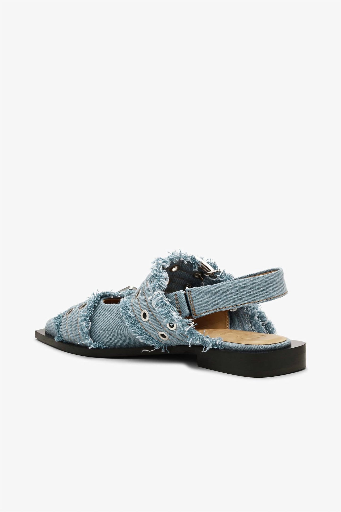 Ganni - Women's Feminine Buckle Ballerina Charms Flat Sandal