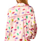 Peach Love - Satin Christmas Lights Prints Pajama Set