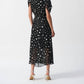 Joseph Ribkoff - Women's Chiffon Dot Print Wrap Dress