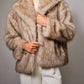 Blue B - Women's Two Tone Faux Fur Jacket