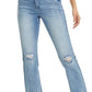 Risen - High Rise Distressed Straight Jeans