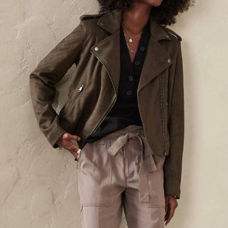 Banana Republic - Faux Suede Moto Jacket