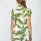 Fate - Mattie Tropical Print Linen Romper