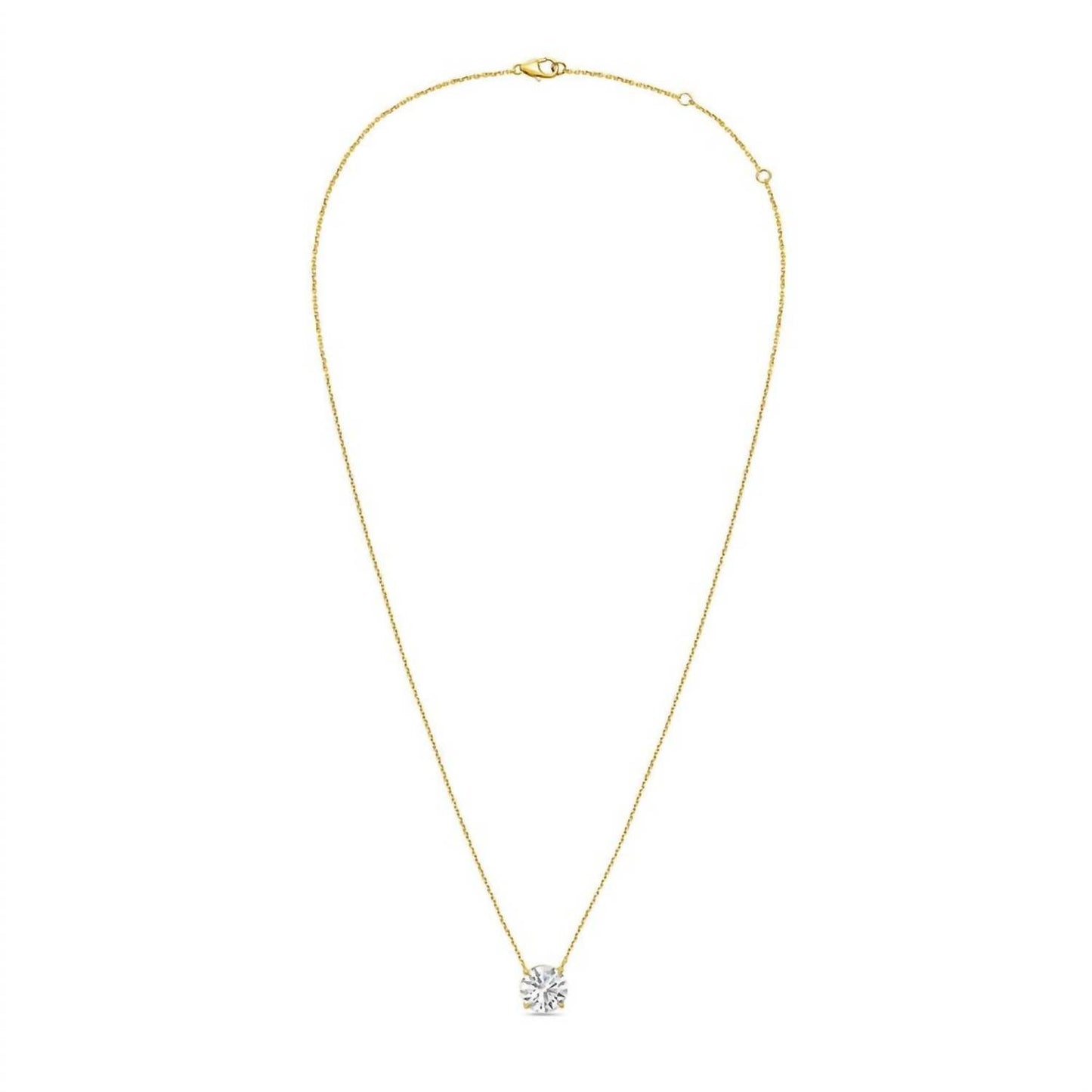 Diana M Jewels - 5.00 Cts Lab Grown Diamond Solitaire Pendant Necklace