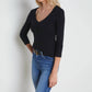 L'Agence - Rowena 3/4 Sleeve Henley Top
