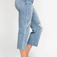 Judy Blue - High Waist Wide Leg Crop Distressing Jean