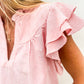 Ee:Some - Sass & Stripes Ruffle Top