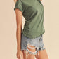 Aemi + Co - Women's Gwen Short Sleeve Lettuce Edge Top