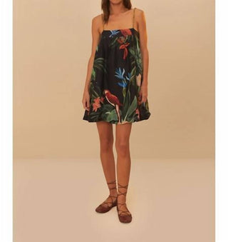 Farm Rio - Midnight Macaw Fiesta Sleeveless Mini Dress