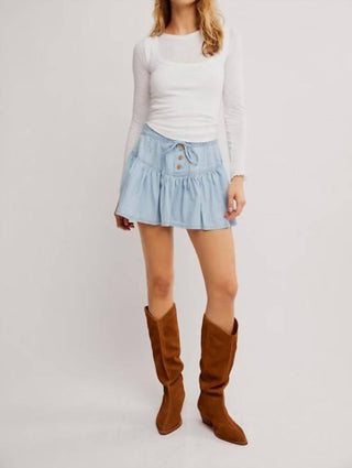 Free People - Roselle Denim Mini Skirt
