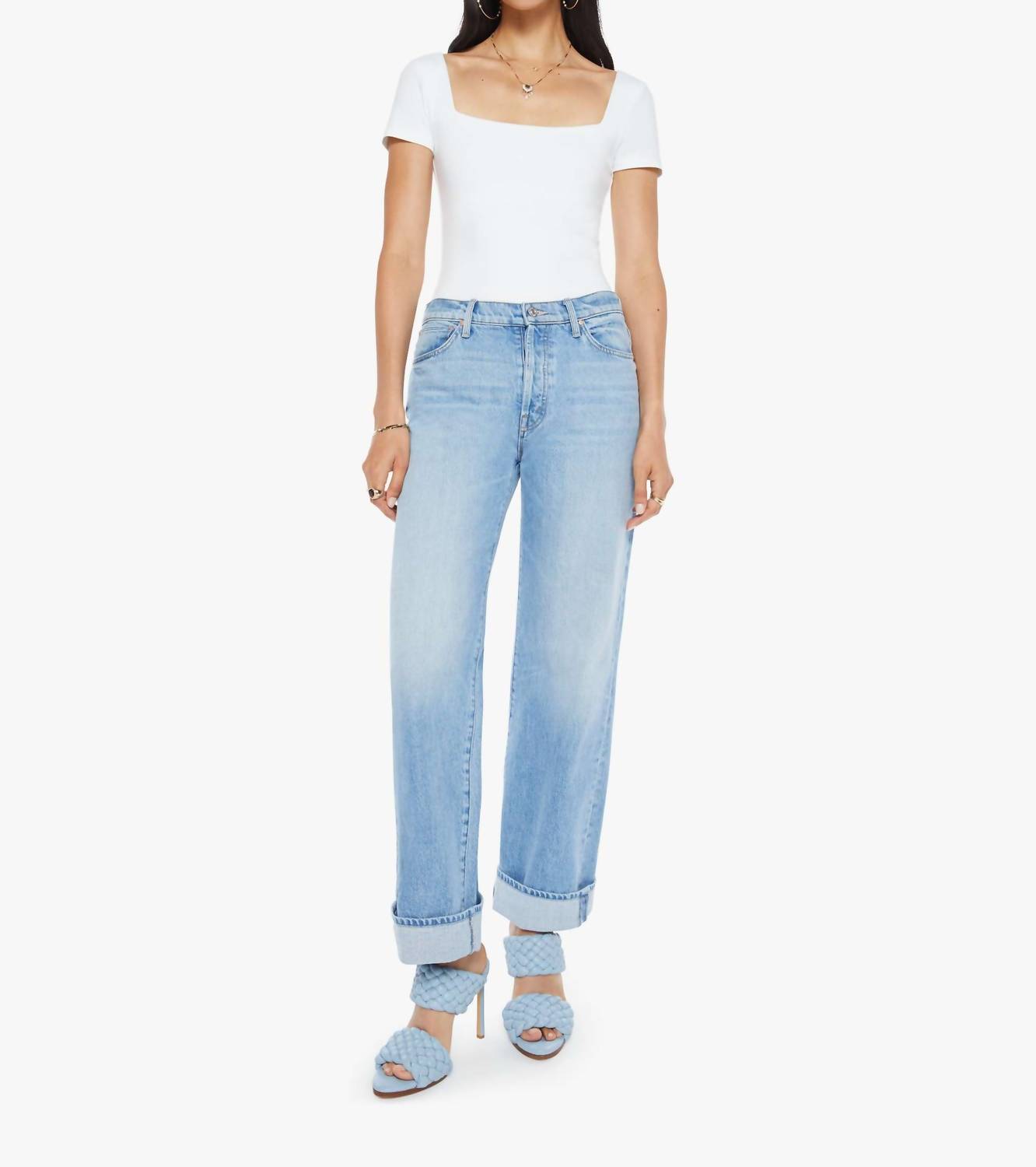 Mother - Dodger Button Hover Cuff Jeans