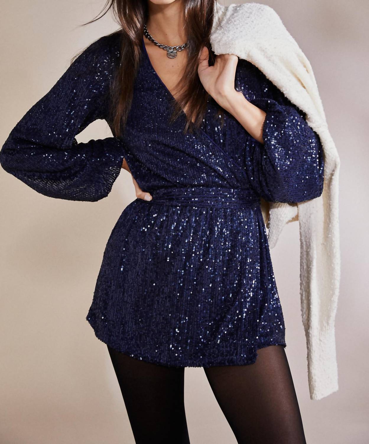 Free People - Christa Long Sleeve Romper