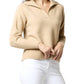 Ann Mashburn - Blaire Johnny-collar Jersey Sweater