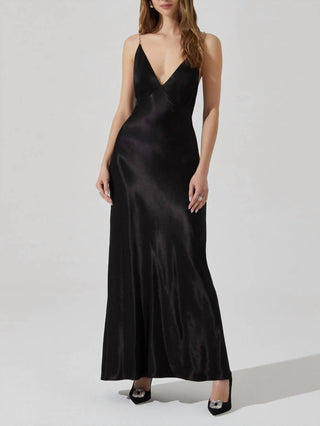 Astr - Maxime Pearl Straps Maxi Dress