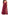 La Femme Strappy Back High Slit Gown in Wine, Size 20W
