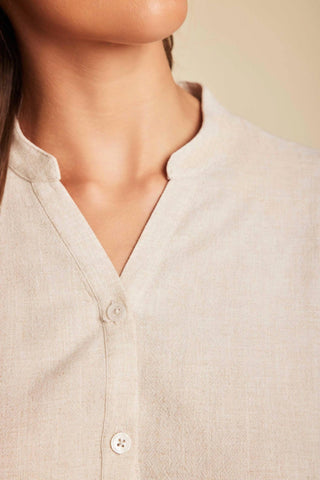 Barefoot Dreams - Linen Blend Long Sleeve Blouse