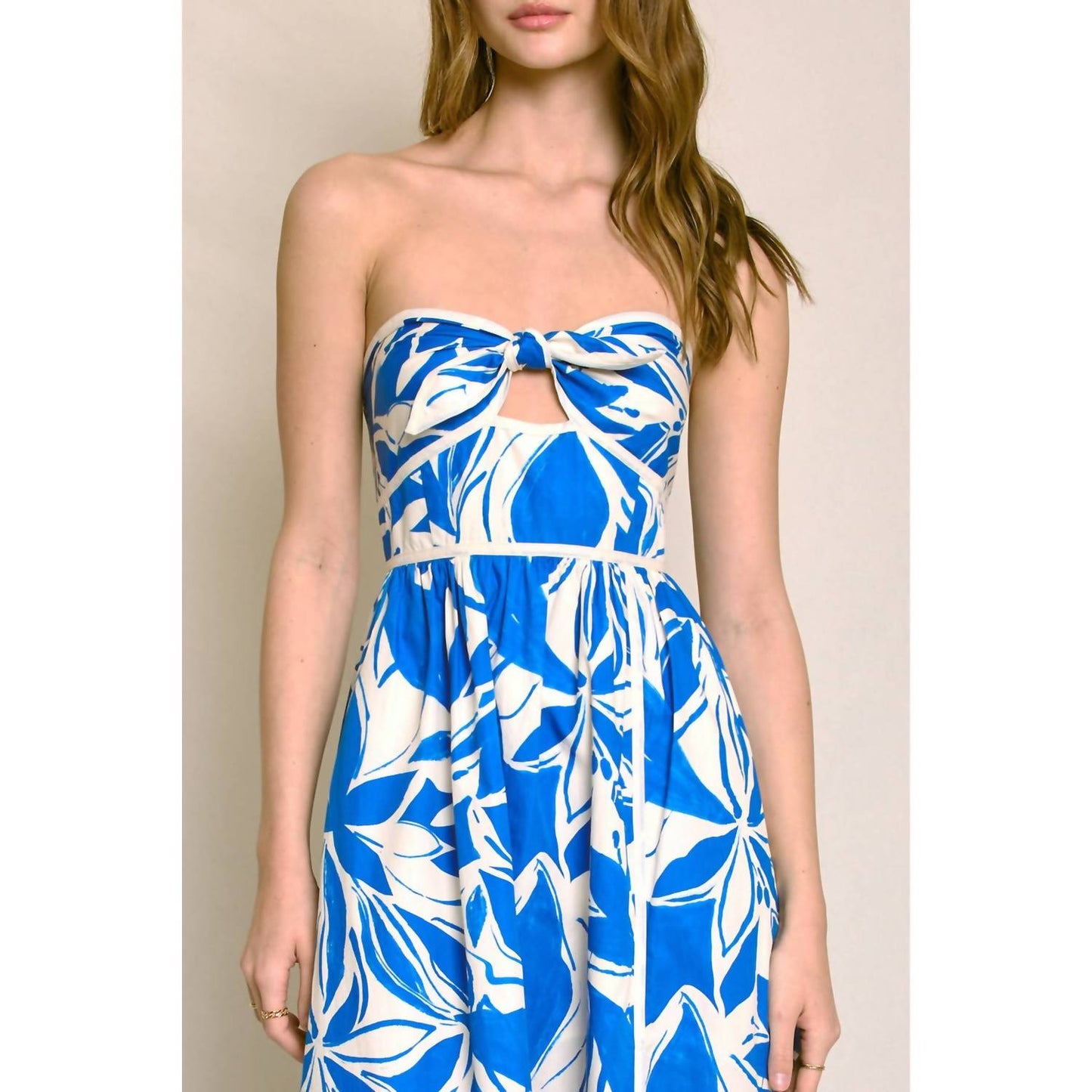 Dress Forum - Mykonos Strapless Contrast Binding Maxi Dress