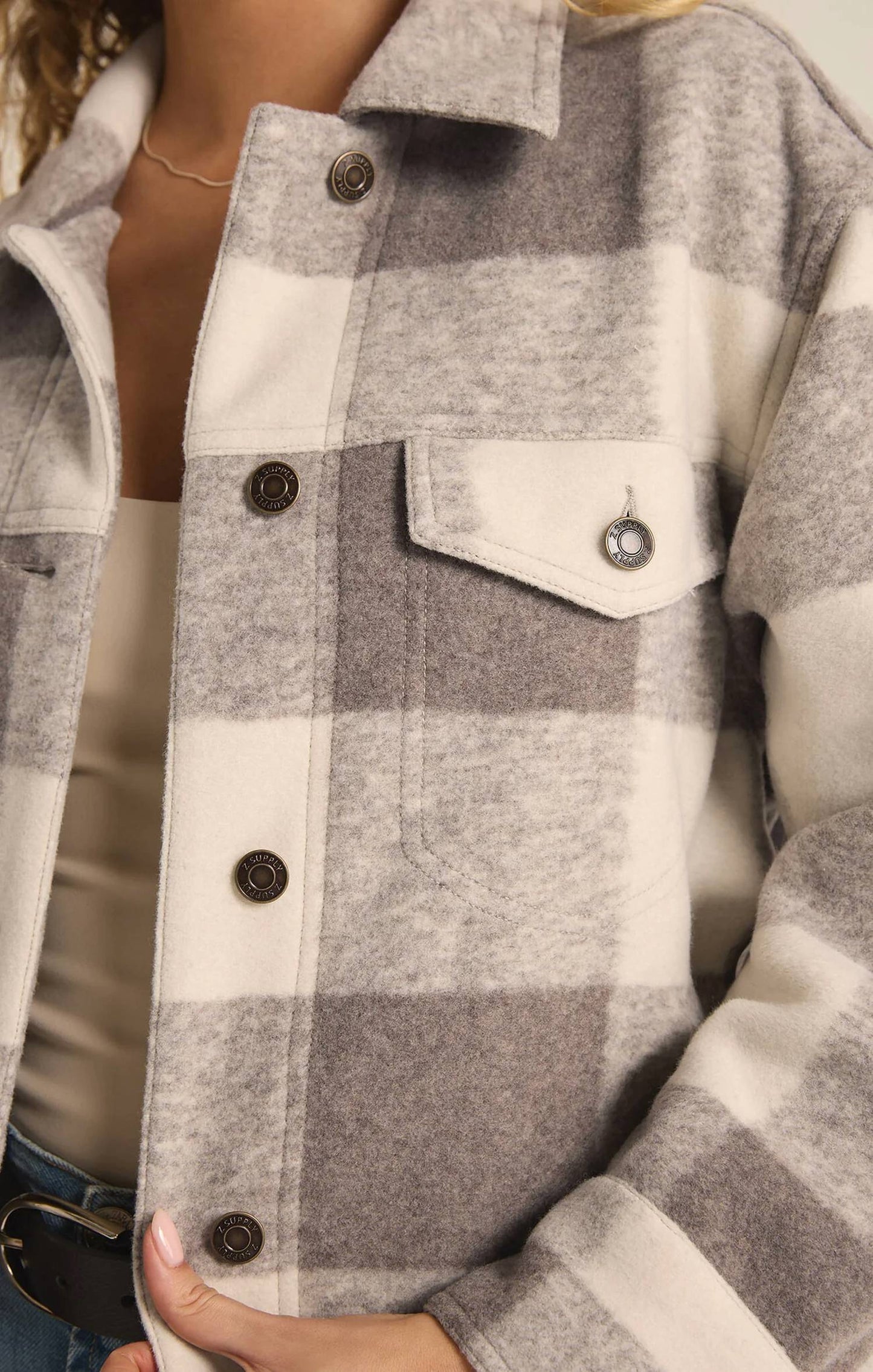 Z Supply - Preston Knit Plaid Jacket