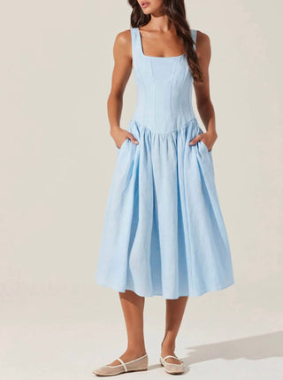 Astr - Thierry Linen Midi Dress