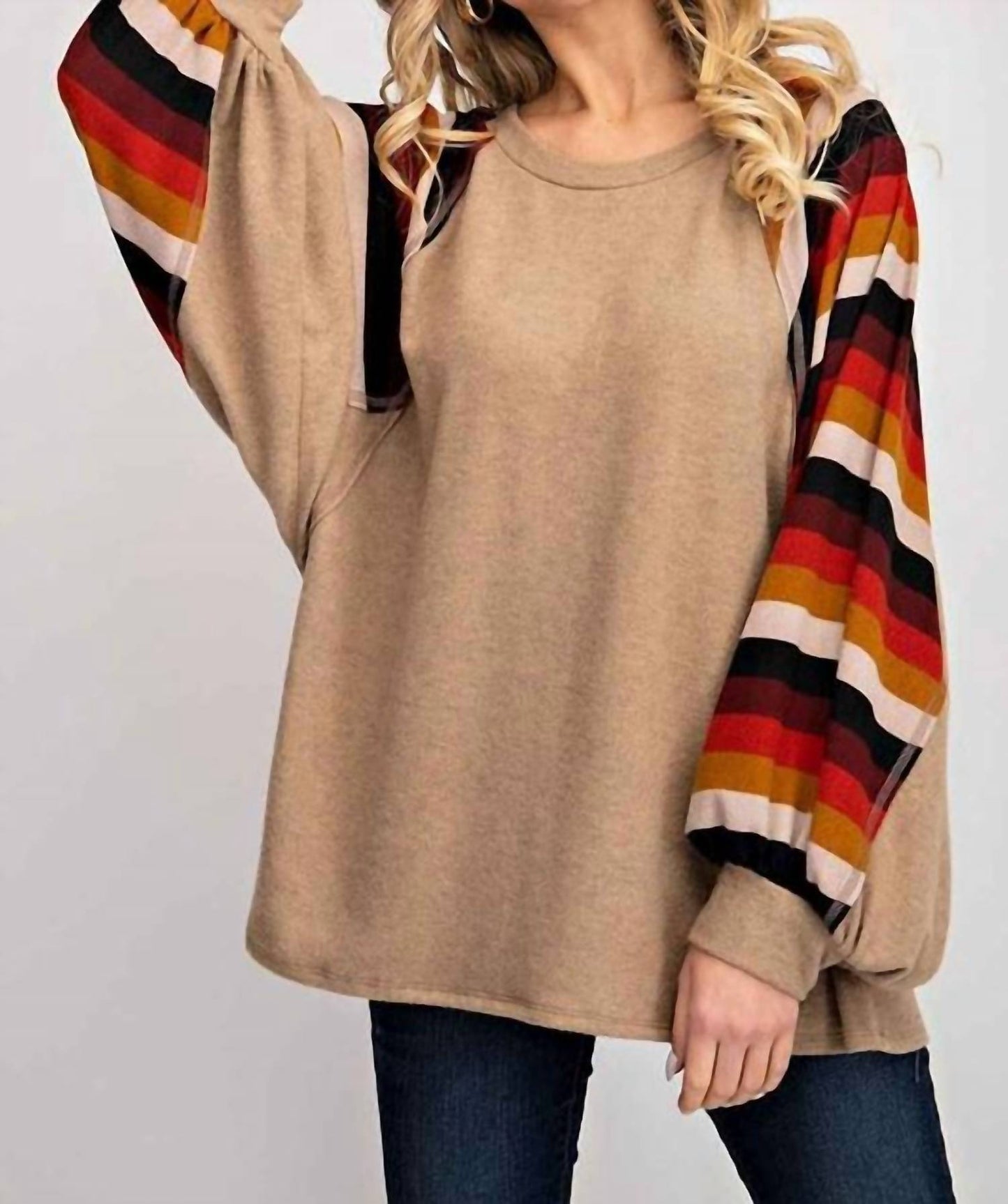 143 Story - Balloon Sleeve Crew Top