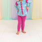 Laree + Co. - Girls Sage Bamboo Long Sleeve Peplum Legging Set