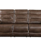 Aashi - Leather Gel Match Recliner Sofa - Brown