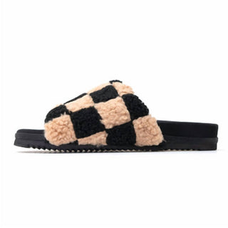 Roam - Women's Fuzzy Checker Slide Sandal