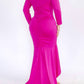 Karen T Design - Deep V Ruched Dress