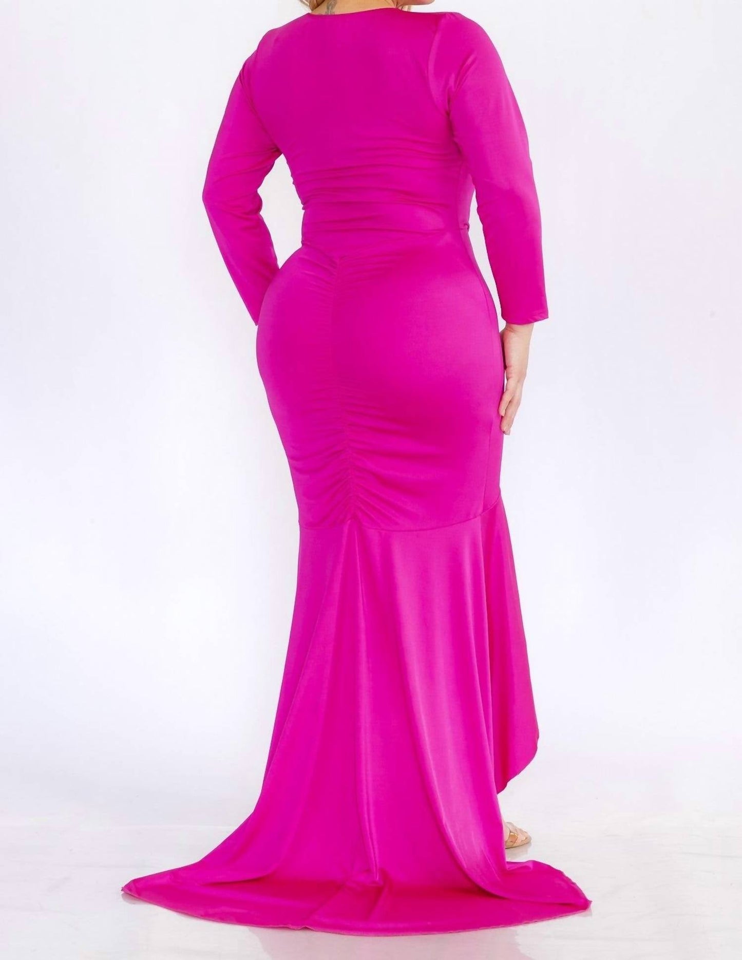 Karen T Design - Deep V Ruched Dress
