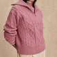 Varley - Didi Relaxed Cable Half-zip Knit Sweatshirt