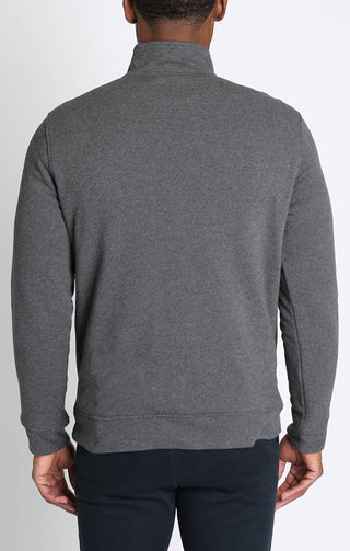 Jachs New York - Recycled Jacquard Sherpa Lined Quarter Zip Pullover Sweatshirt